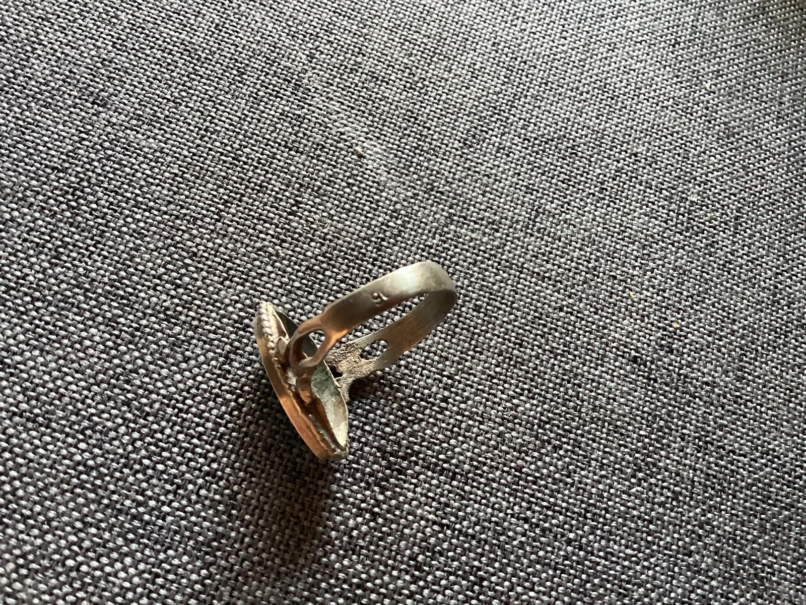 Oude zilveren ring 800 en echte turkoois – Maat 55 – photo 3
